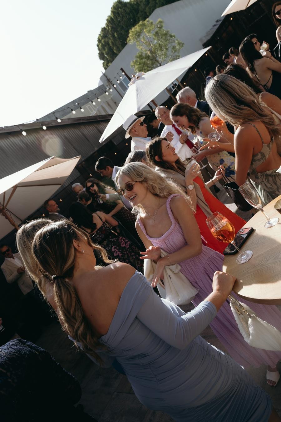 Guests enjoying cocktail hour together